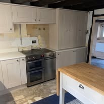 Custom kitchen installation showing craftsmanship